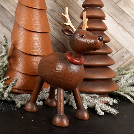 11Inch Standing Brown Deer - Christmas Place