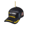 US Army Veteran Cap American Flag Christmas Ornament - Christmas Place