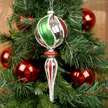 8Inch Glass Multi Finial Ornament