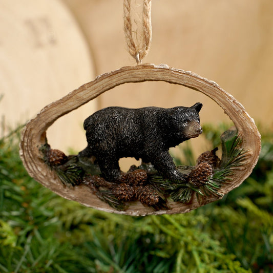 2.8IN OVAL BEAR ORN - Christmas Place