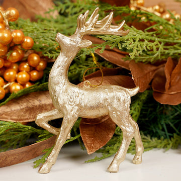 5IN GOLD DEER ORN - Christmas Place