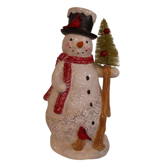 Snowman With Cardinal And Tree - Christmas Place