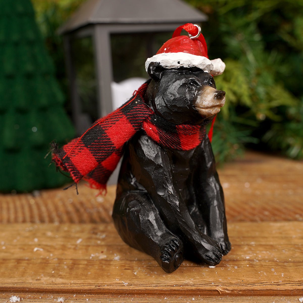 Santa Hat Bear Ornament - Christmas Place