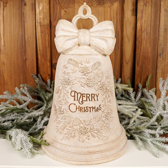 LED Natural Stone Merry Christmas Bell - Christmas Place