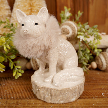 Natural Fox With Fur Neck