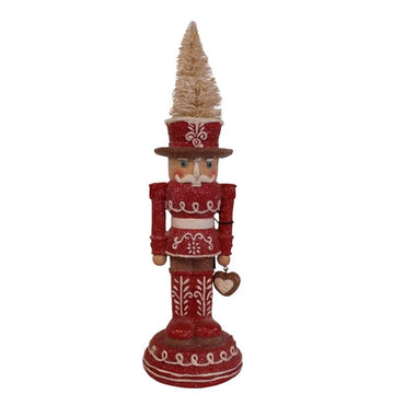 Red White Gingerbread Nutcracker - Christmas Place