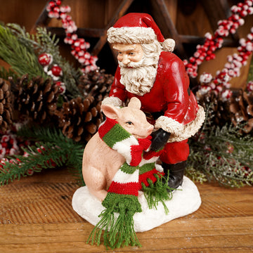 7.5Inch Santa With Pig