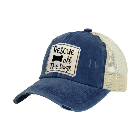 Rescue All The Dogs Distressed Cap
