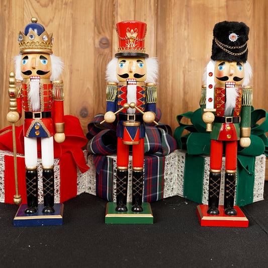 15" King and Soldier Nutcrackers - Christmas Place