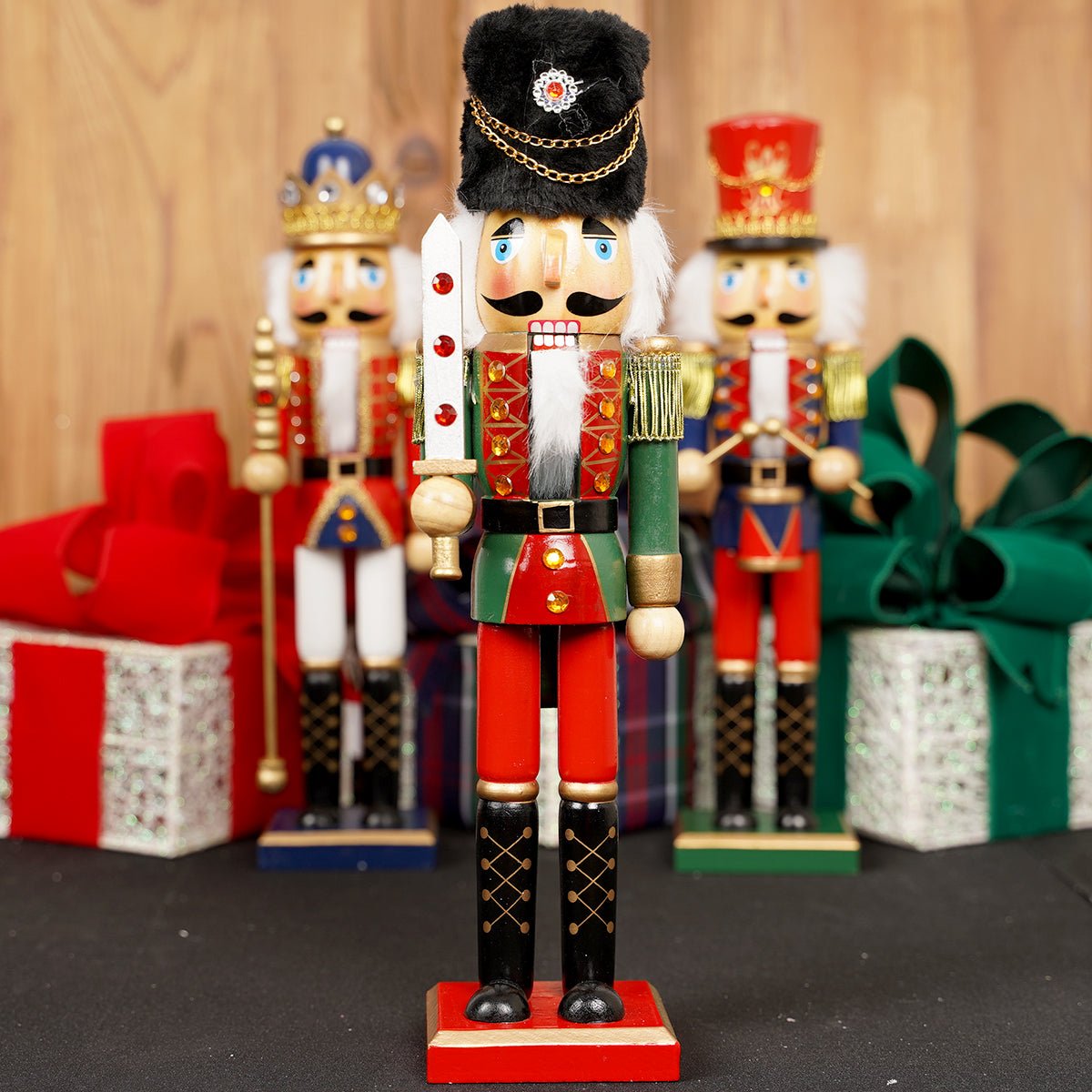 15" King and Soldier Nutcrackers - Christmas Place