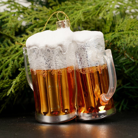 Cheers Glass Beer Mug Ornament - Christmas Place