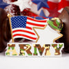 US Army American Flag Star Ornament - Christmas Place