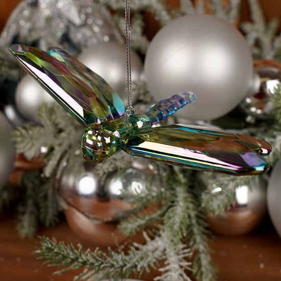 3Inch Blue Green Dragonfly Ornament - Christmas Place