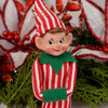 13Inch Red White Stripe Elf Ornament - Christmas Place