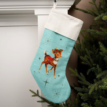 20Inch Reindeer Stocking - Christmas Place