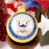 Gold Velvet Navy Ball Ornament - Christmas Place