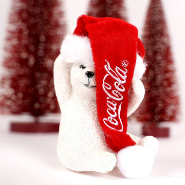 Coca Cola Polar Bear with Hat - Christmas Place