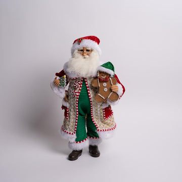 Whimsical Gingerbread Santa Claus