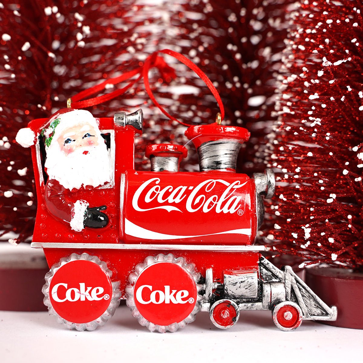 Coca - Cola Santa Train Ornament - Christmas Place