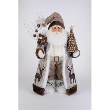 Lighted Winter Woods Santa