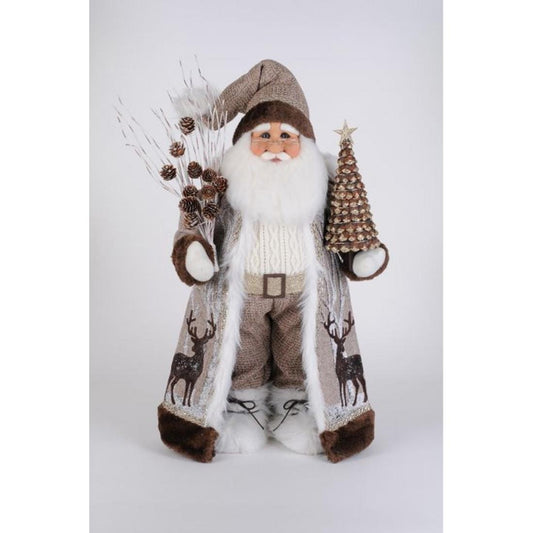Lighted Winter Woods Santa