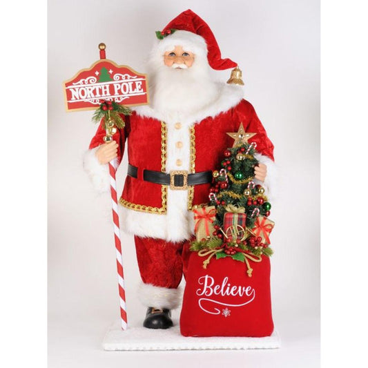 Lighted North Pole Santa