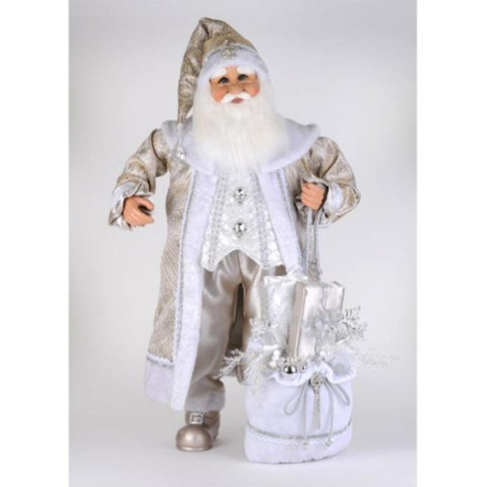 2025 Lighted White Elegance Santa