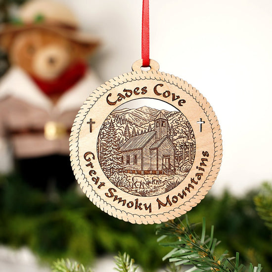Cades Cove Church Great Smoky Mountains Ornament - Christmas Place