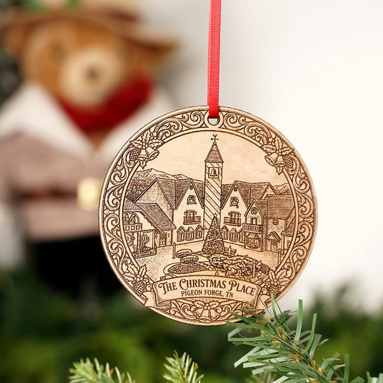 Christmas Place Ornament wood laser etched Christmas Ornament made in Tennessee