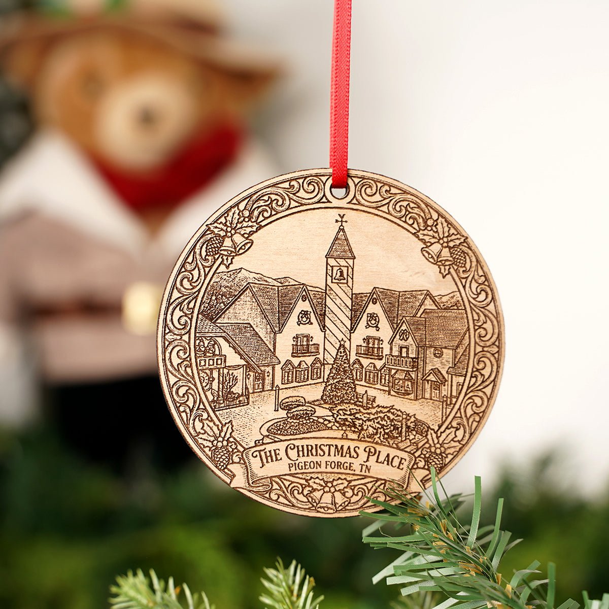 Christmas Place Ornament wood laser etched Christmas Ornament made in Tennessee