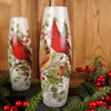 Cardinal Christmas Large Vase