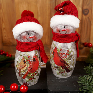 9IN CARDINAL CHRISTMAS SNOWMAN HAT/2