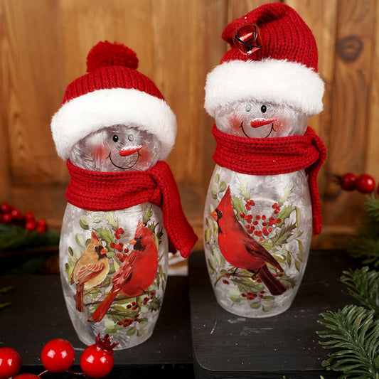 Cardinal Christmas Snowman With Hat - Christmas Place