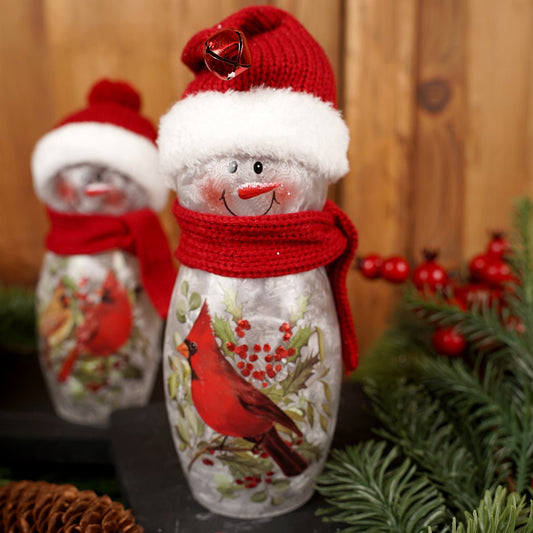 Cardinal Christmas Snowman With Hat - Christmas Place