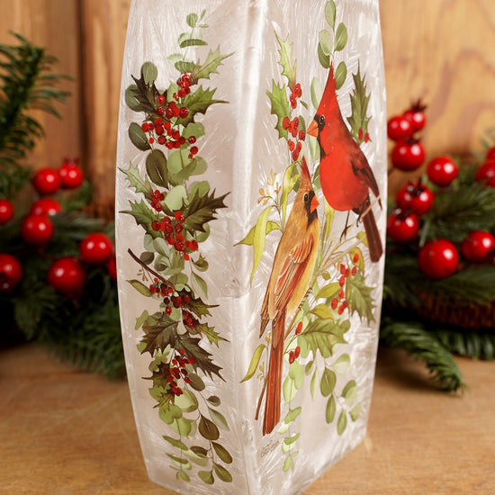 Cardinal Christmas Medium Vase - Christmas Place