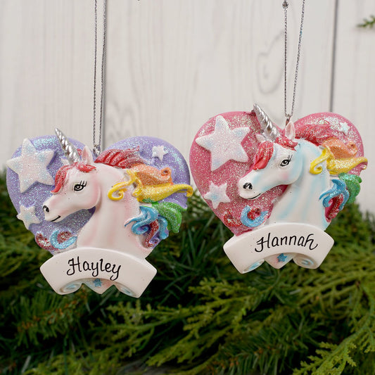 Unicorn Heart Ornament - Christmas Place