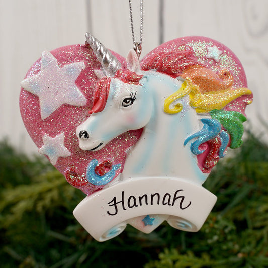Unicorn Heart Ornament - Christmas Place