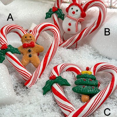 Ribbon Candy Heart Ornament - Christmas Place