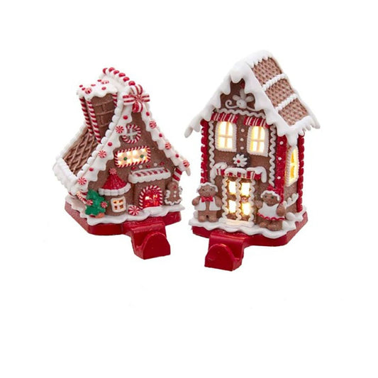 LED Gingerbread Stocking Holder