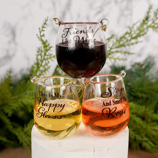 Stemless Wine Glass - Christmas Place