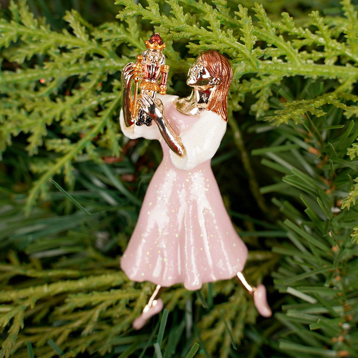 Nutcracker Suite Character Pins 2 Styles Clara with Nutcracker Pin - Christmas Place
