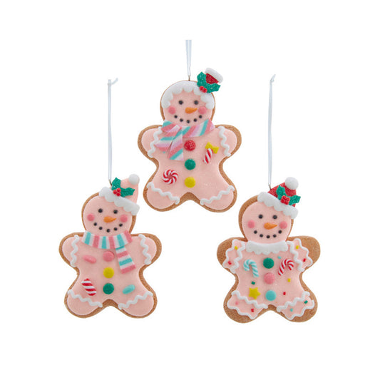 Pink Gingerbread Man Ornament