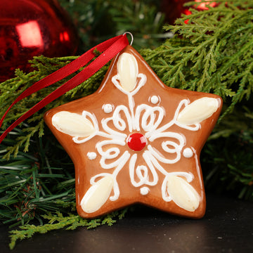 Gingerbread Cookie Star Ornament