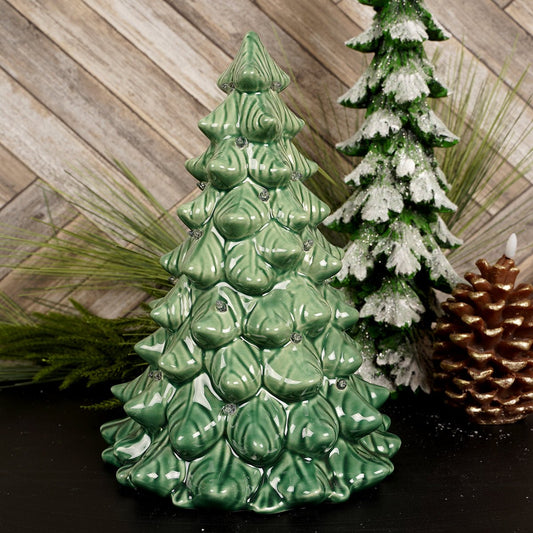 Bright Stone LED Green Christmas Tree - Christmas Place