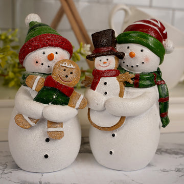 Snowman Holding Gingerbread Cookie