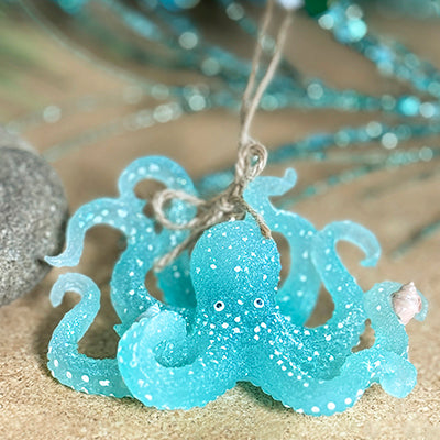 Transparent Sea Blue Octopus Ornament