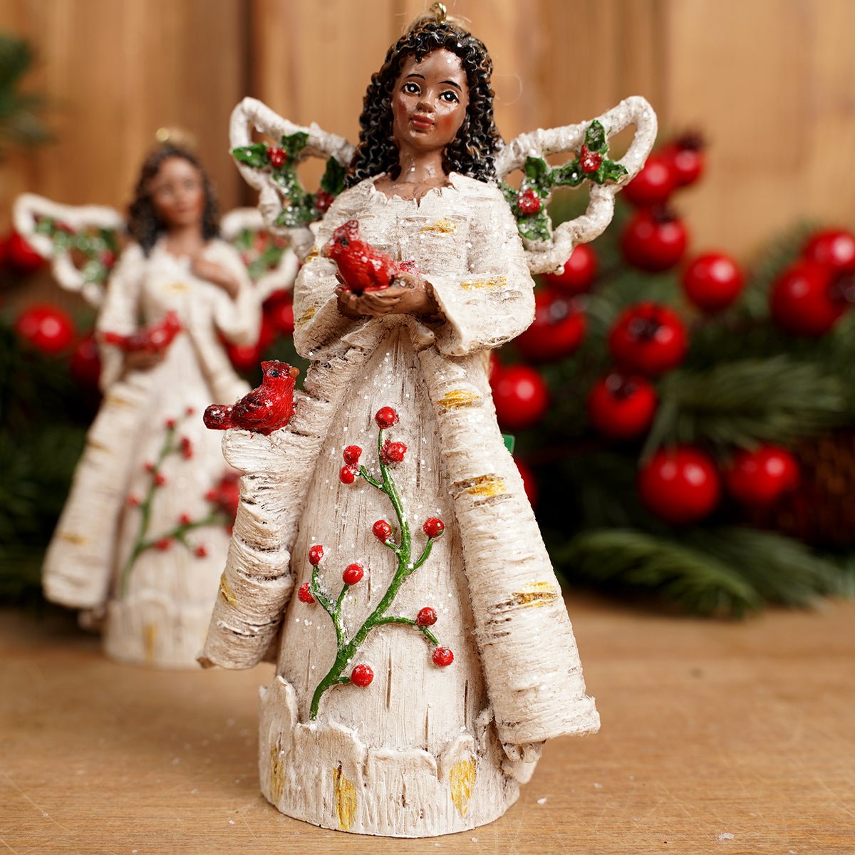 African American Birch Berry Angel - Christmas Place