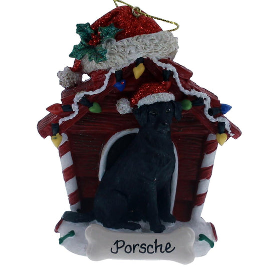 Black Labrador Retriever Doghouse