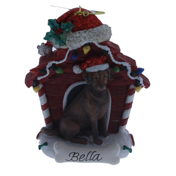 Chocolate Labrador Retriever Doghouse
