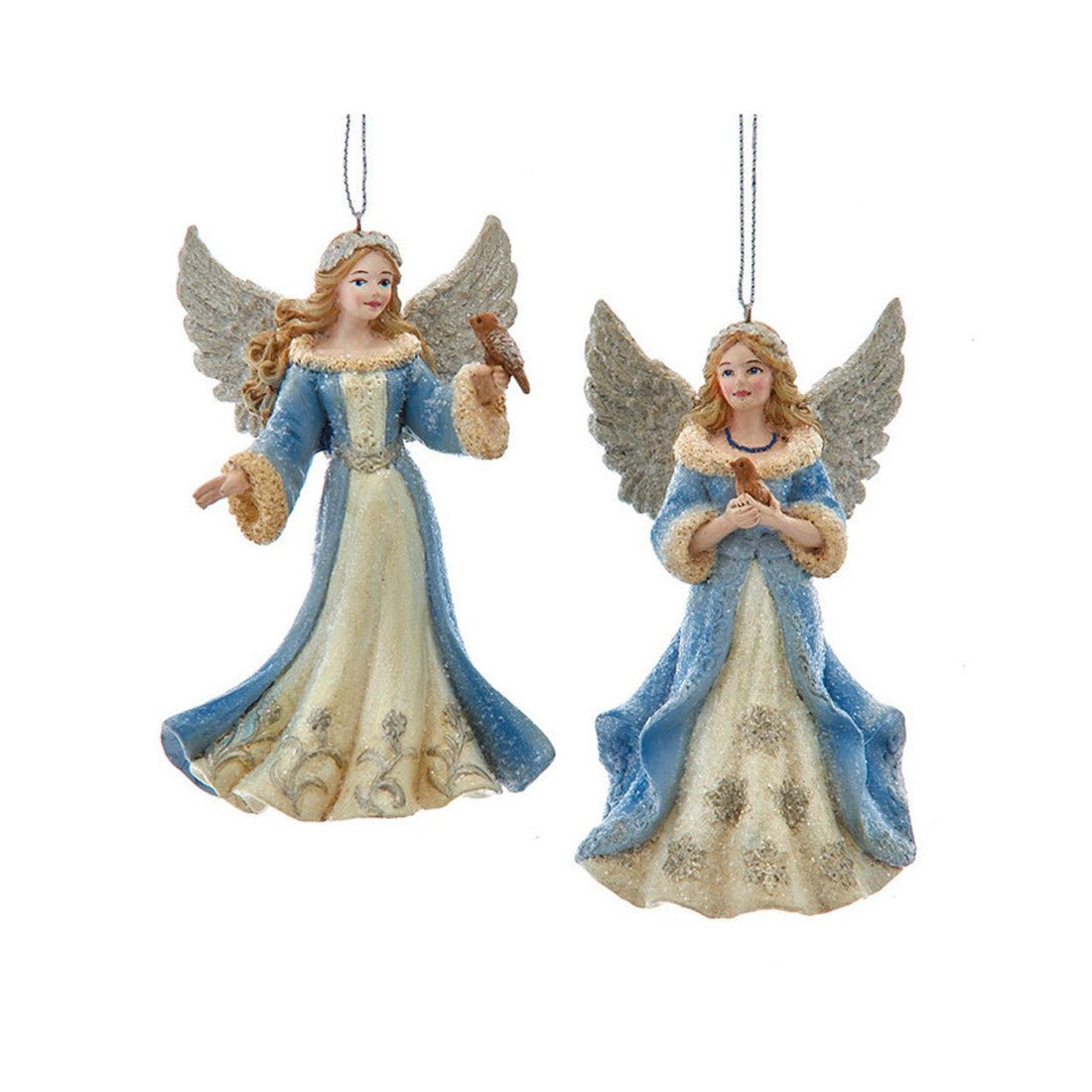 Blue Platinum angel Ornament - Christmas Place